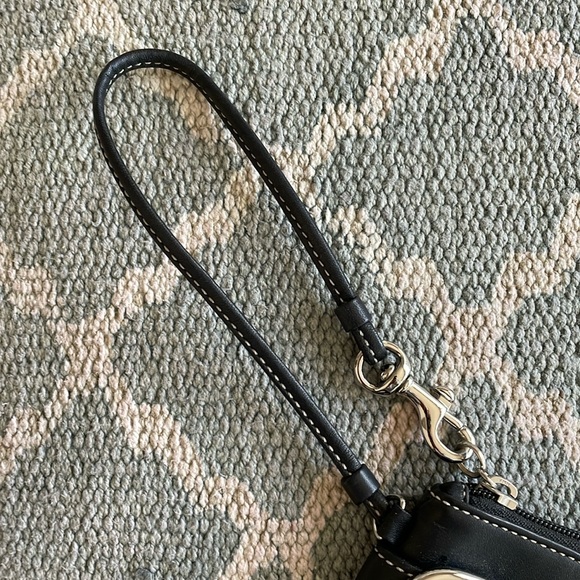 COACH Black Leather Wristlet - Picture 4 of 10